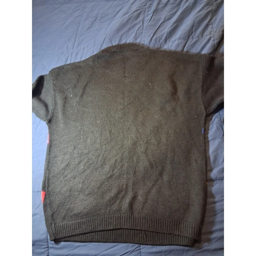 Vintage Beaucoop Knitted Sweater Mens XL Multicolor Geometric 90s‎ Made In USA